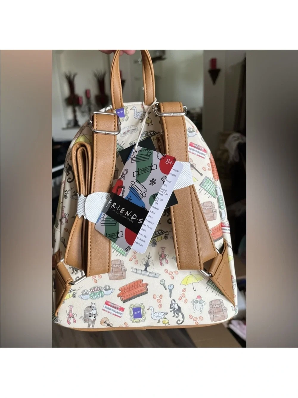 Loungefly Friends Cream and Orange Friends Backpack